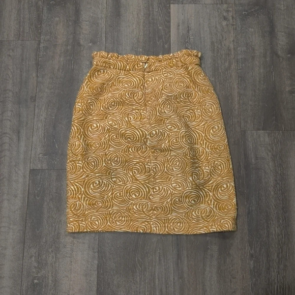 Anthropologie Elevenses Yellow Pencil Skirt - Picture 3 of 4